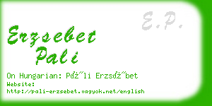 erzsebet pali business card